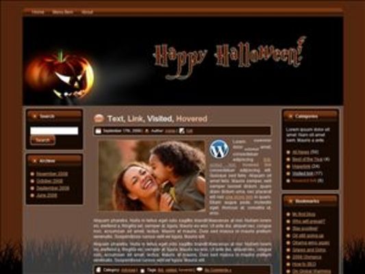 Product picture Halloween Pumpkin WP Theme with Master Resell Rights 