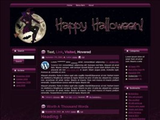 Product picture Halloween Witch WP Theme with Master Resell Rights 